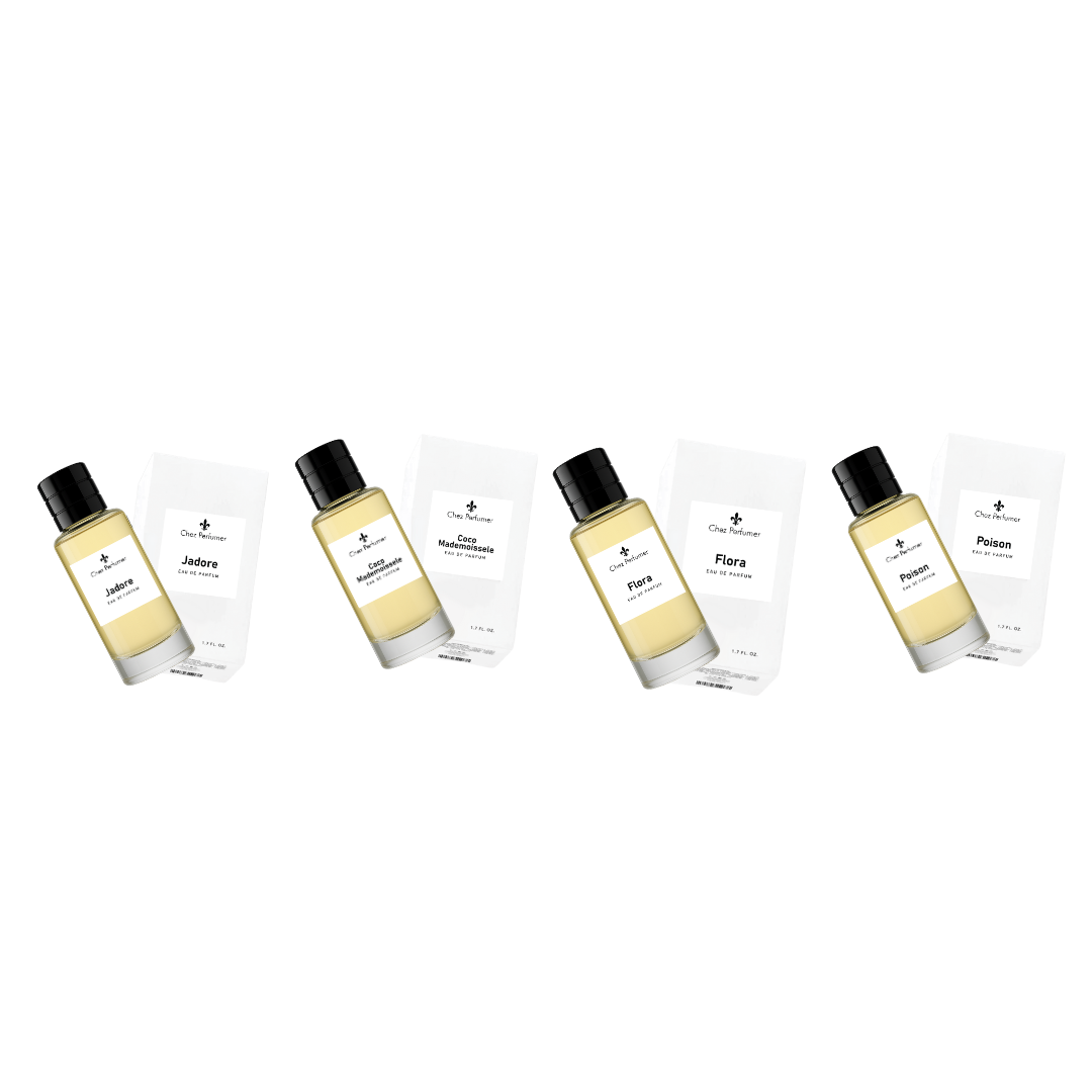 Pack of Four Chez J’adore, Chez Coco, Chez Flora, and Chez Poison