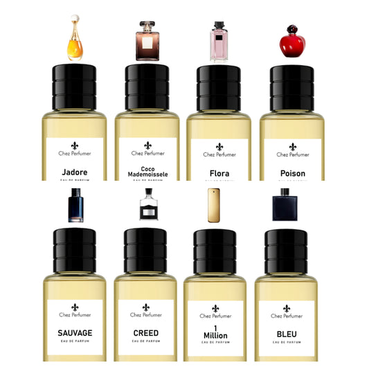 Sauvage , Creed, 1 Million , Bleu , Coco , Jadore , Poison , Flora (50 ML)